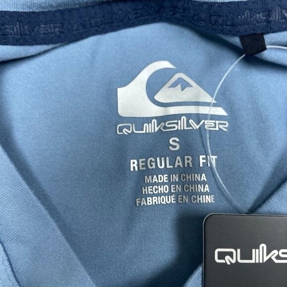Quiksilver Mens S Blue Moisture-Wicking Short Sleeve T-Shirt 6760 - Picture 3 of 9